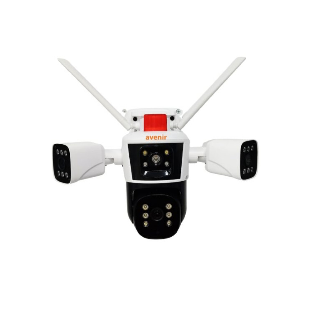 3 Lensli Wifi ip PTZ 12mp Güvenlik Kamerası Gece Görüşlü AVENİR AV-S312 