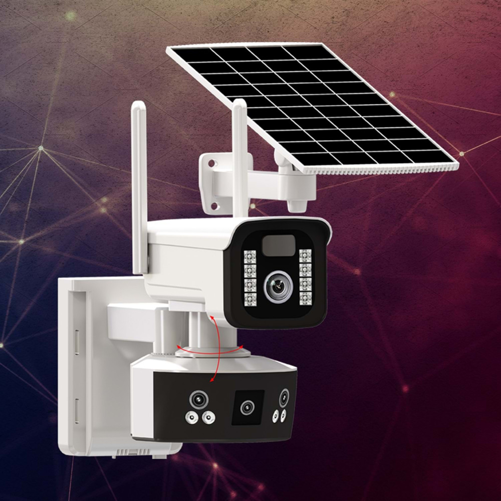 O-KAM OKAM 3920 6MP SOLAR 2 KAMERALI PTZ SİM KART DESTEKLİ GECE GÖRÜŞLÜ GÜNEŞ ENERJİLİ GÜVENLİK KAMERASI