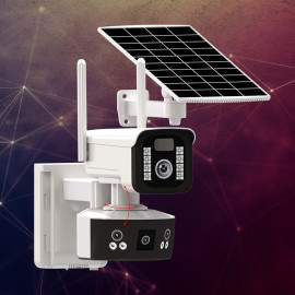 O-KAM OKAM 3920 6MP SOLAR 2 KAMERALI PTZ SİM KART DESTEKLİ GECE GÖRÜŞLÜ GÜNEŞ ENERJİLİ GÜVENLİK KAMERASI