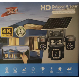 Gerçek 4 Kameralı 2 Güneş Panelli SOLAR PTZ SİM KART DESTEKLİ e-sim GECE GÖRÜŞLÜ GÜVENLİK KAMERASI